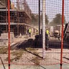 Sikringsgjerde på byggeplass